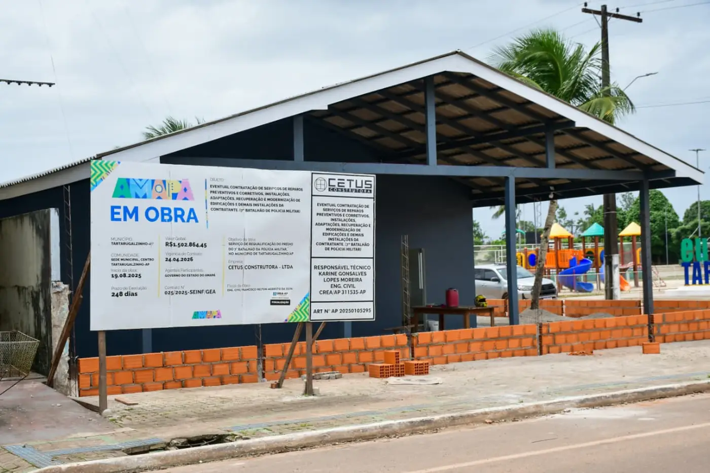 Maratonando Municípios - Visita as Obras do Novo Prédio da PM - Tartarugalzinho