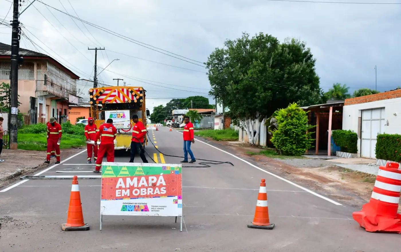 Visita Pavimentação e Sinalização na Rua Alceu Ramos no bairro Novo Horizonte