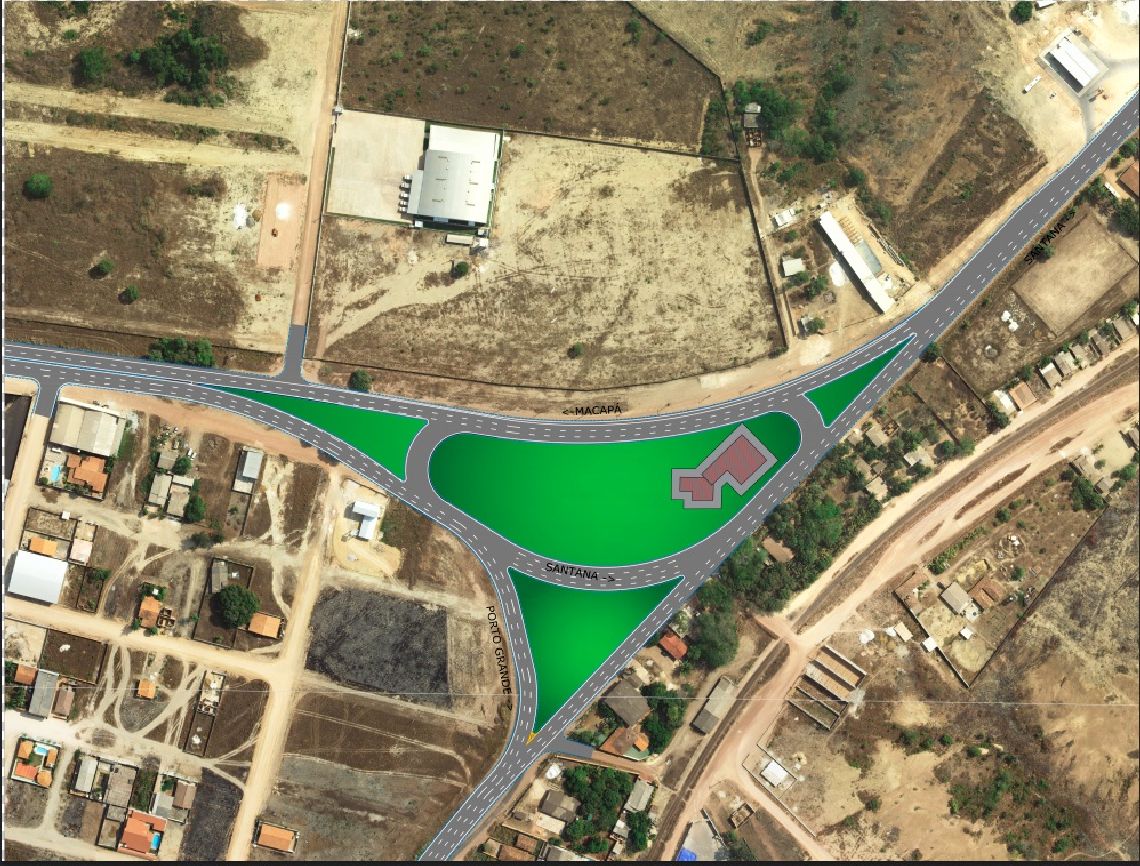 Quem estiver indo no sentido Macapá/Santana terá que entrar à direita pela rotatória, depois esquerda e seguir no sentido Santana