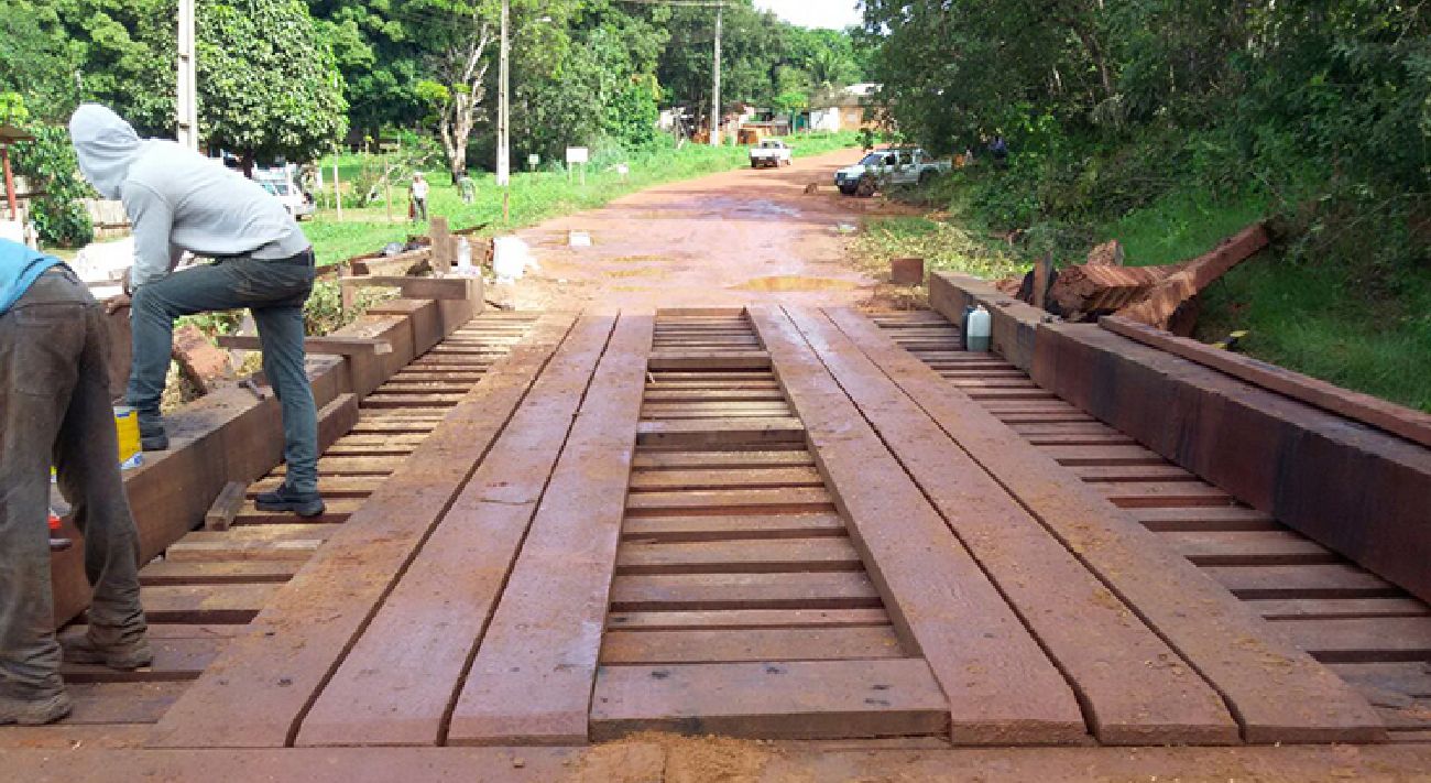 Ponte está incluída no Plano Rodoviário Estadual, e vai ganhar, futuramente, estrutura de concreto
