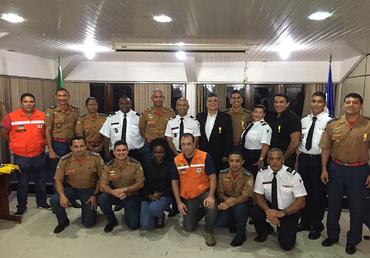 Bombeiros do Amapá e da Guiana participaram de mais uma reunião antes da entrada em funcionamento da Ponte Binacional