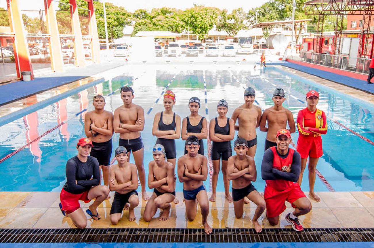 O projeto Nadadores do Amanhã passou a ser desenvolvido a partir da inauguração da piscina do Comando Geral do CBMAP, que ocorreu em fevereiro do ano passado.