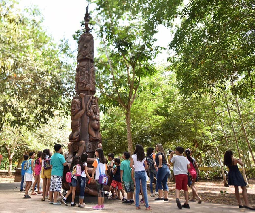 Na manhã deste sábado, as crianças aproveitaram para conhecer um pouco mais sobre a cultura amapaense, no Museu Sacaca