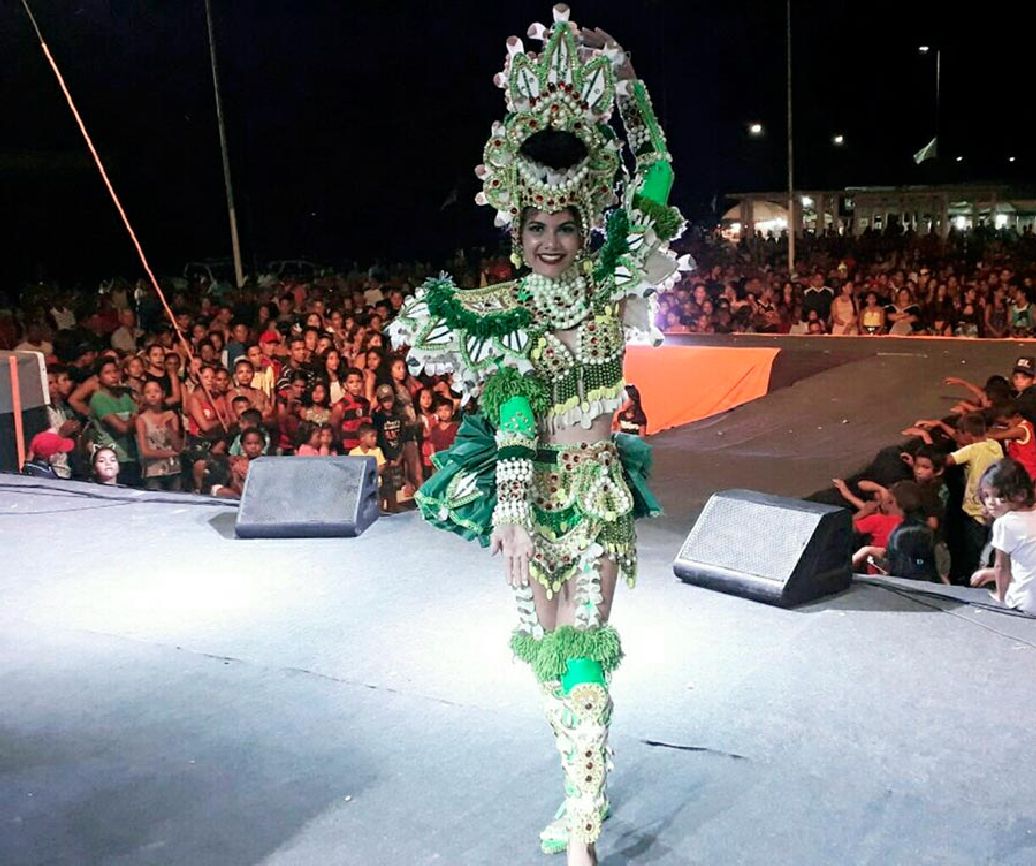 Escolha da rainha do festival fez parte da programação do evento, em Cutias do Araguari