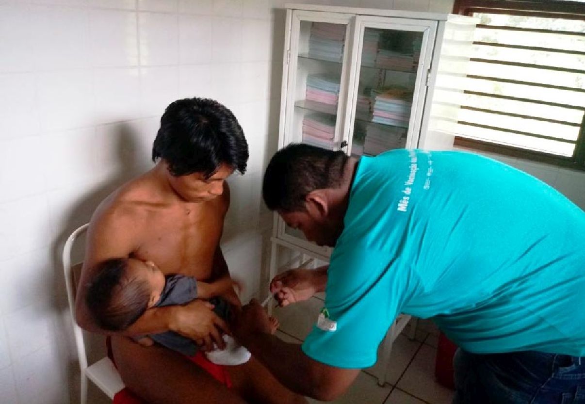 A abertura da campanha aconteceu na Unidade Básica de Saúde do Polo Base Aramirã, em Pedra Branca