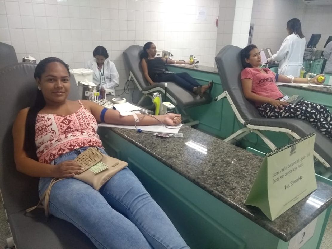 Dariele Reis doou sangue pela primeira vez. A tipagem dela é O- (negativo) e pretende participar do quadro de doadores voluntários