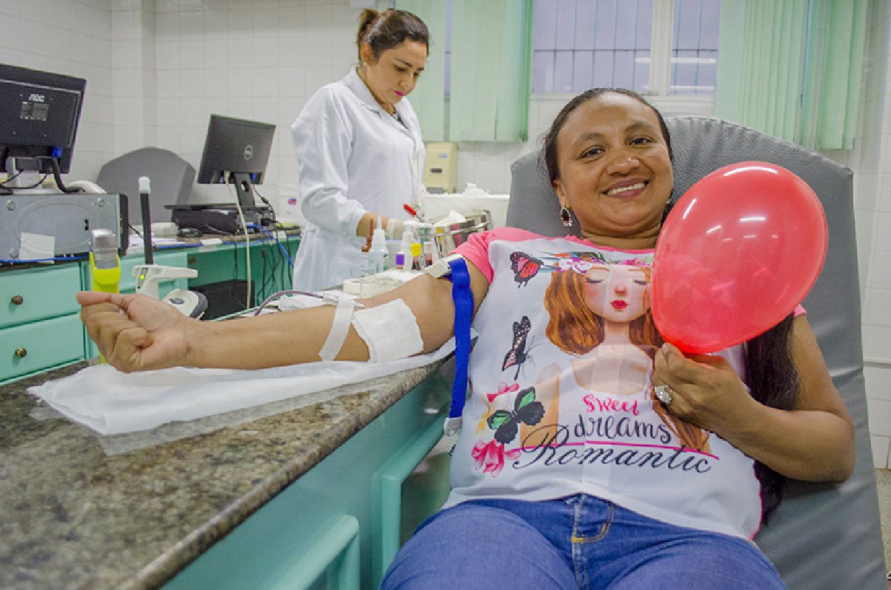 Ivanilda Paiva fez sua primeira doação de sangue e resolveu tornar-se uma doadora voluntária