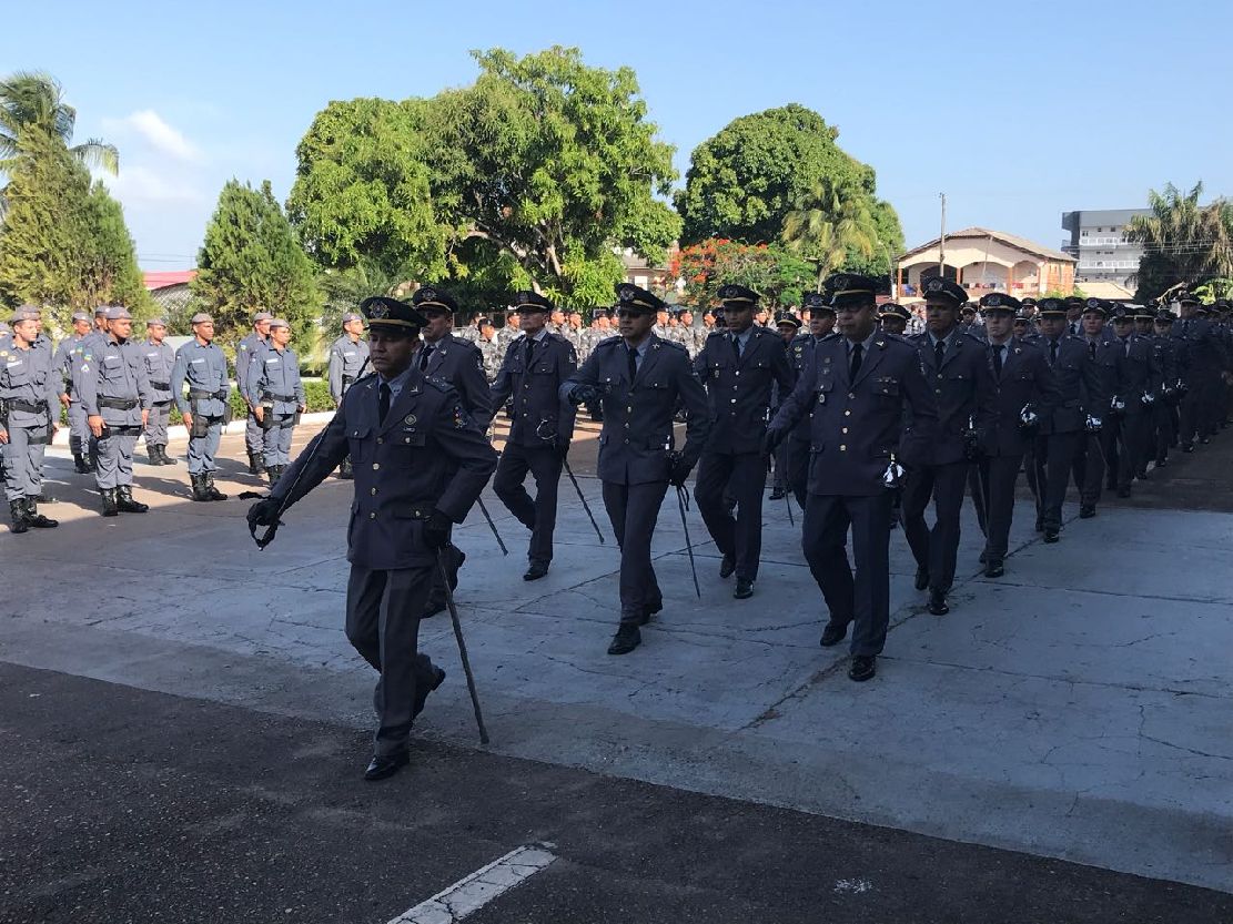 Formatura ocorreu no Comando-Geral da Polícia Militar do Amapá. Um soldado foi promovido a cabo por ato de bravura.