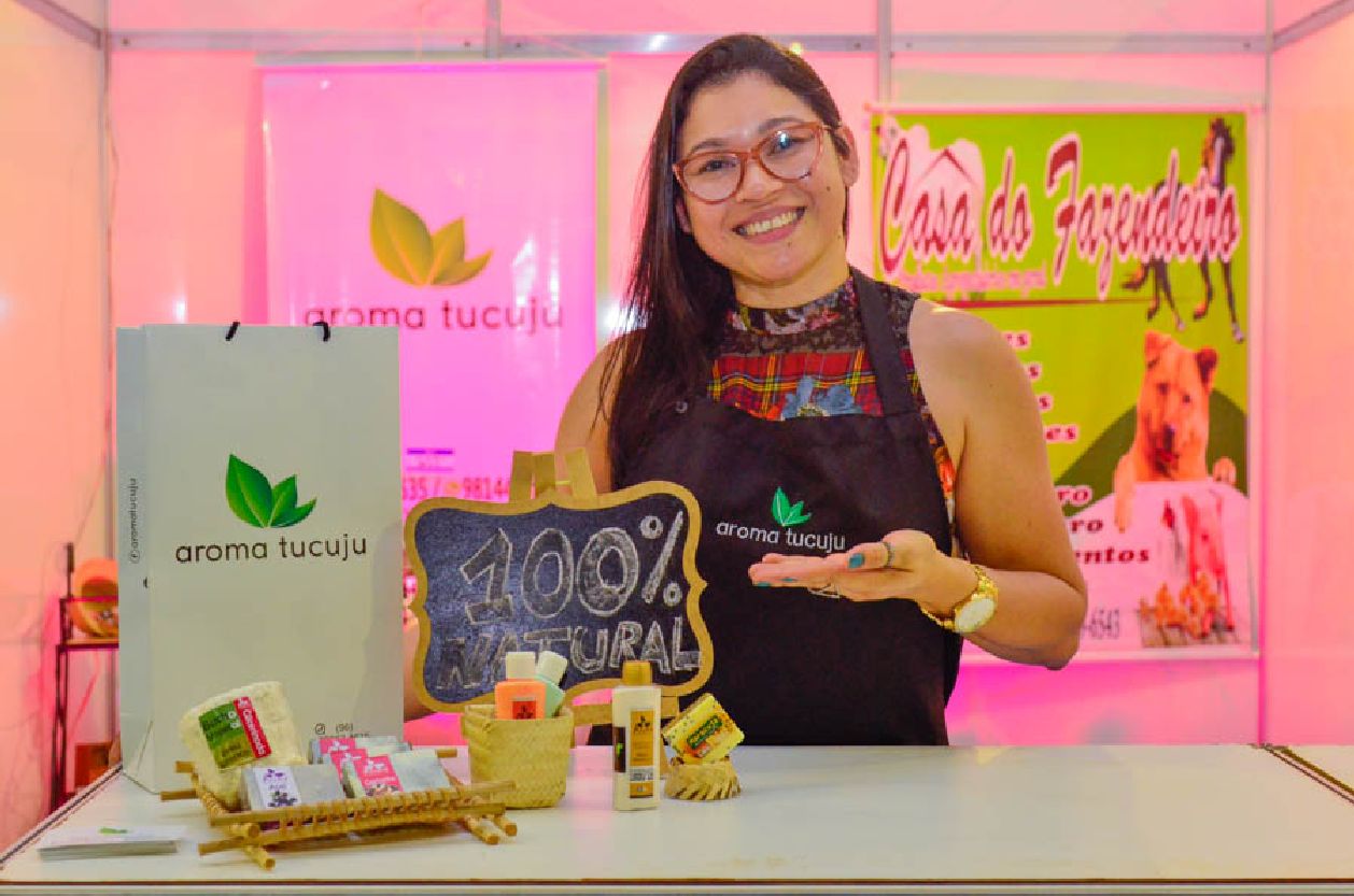 Marivone Pastana, proprietária do Aroma Tucuju, diz que já conseguiu realizar vendas e que está conseguindo alcançar o principal objetivo, que é o de divulgar o seu negócio