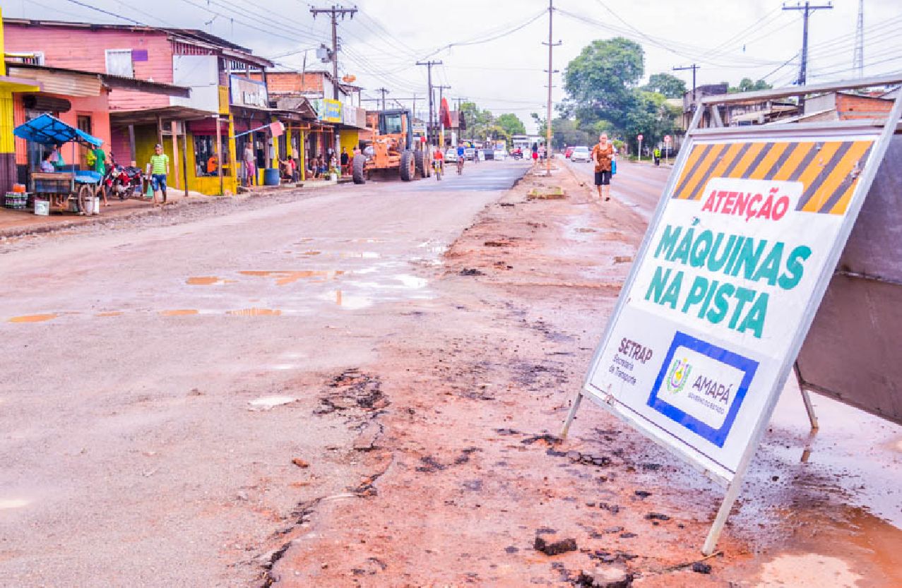 Obras de recuperação do trecho estão sendo executadas pelo Governo do Amapá e devem ser finalizadas em até 60 dias