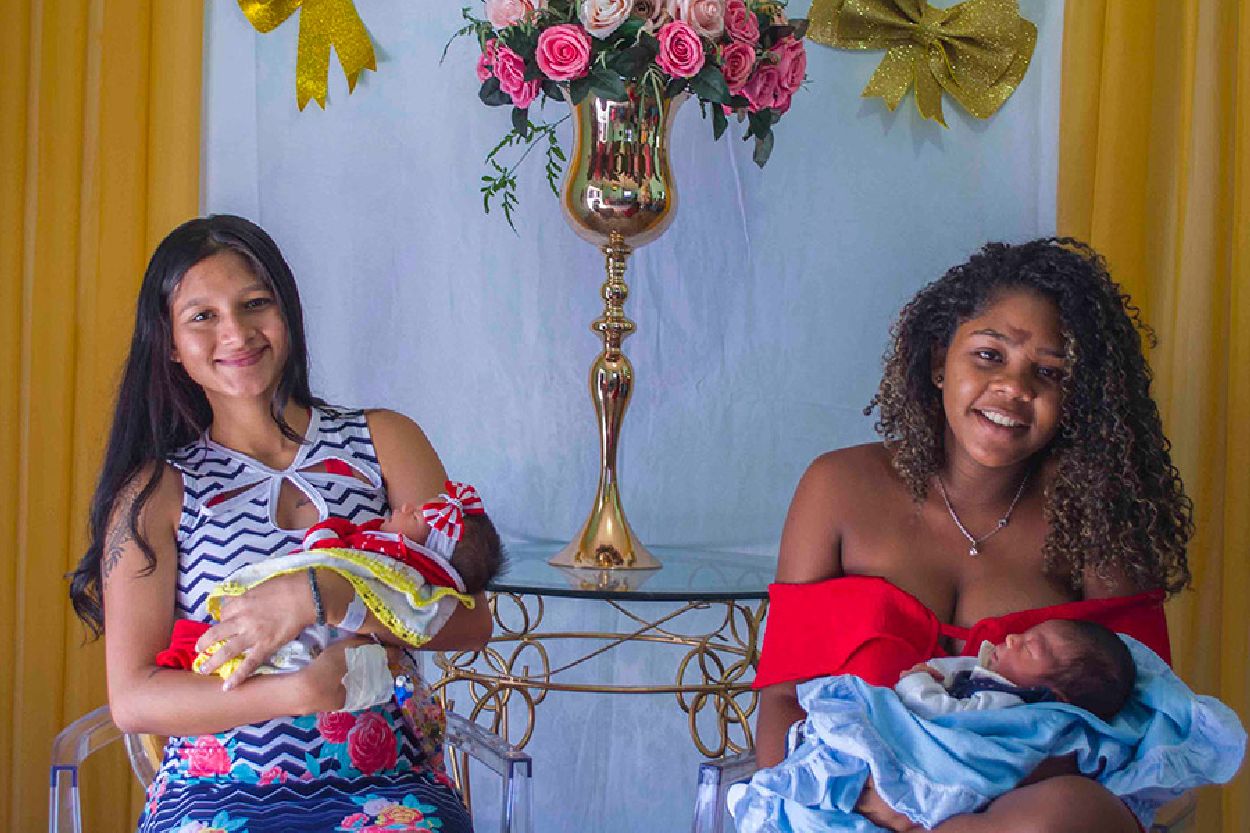No encerramento da programação, mães tiveram um lugar especial para fotos