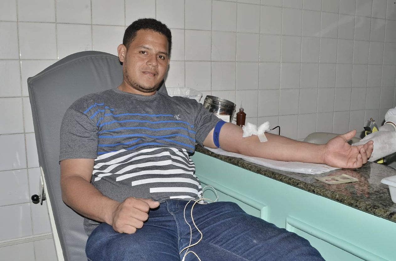 Aluan Costa, 28 anos, foi até o Instituto de Hematologia e Hemoterapia do Amapá (Hemoap)