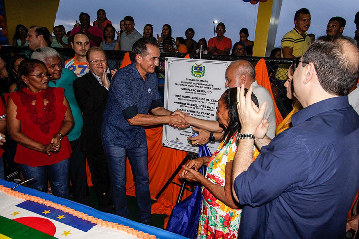 A cerimônia aconteceu na orla de Porto Grande durante a inauguração do Complexo Beira-Rio Jandira Silva Lemos