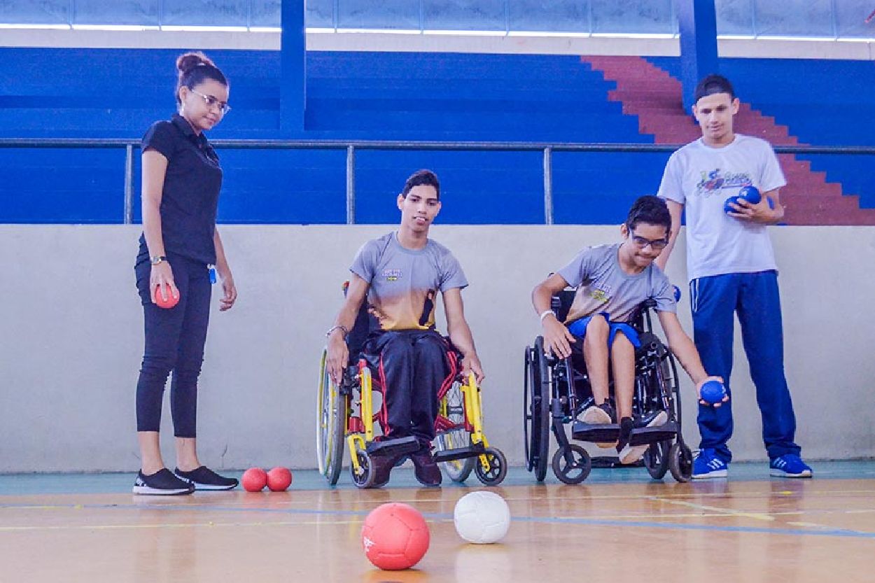 Paratletas disputaram o festival em cinco modalidades esportivas, entre elas, a bocha