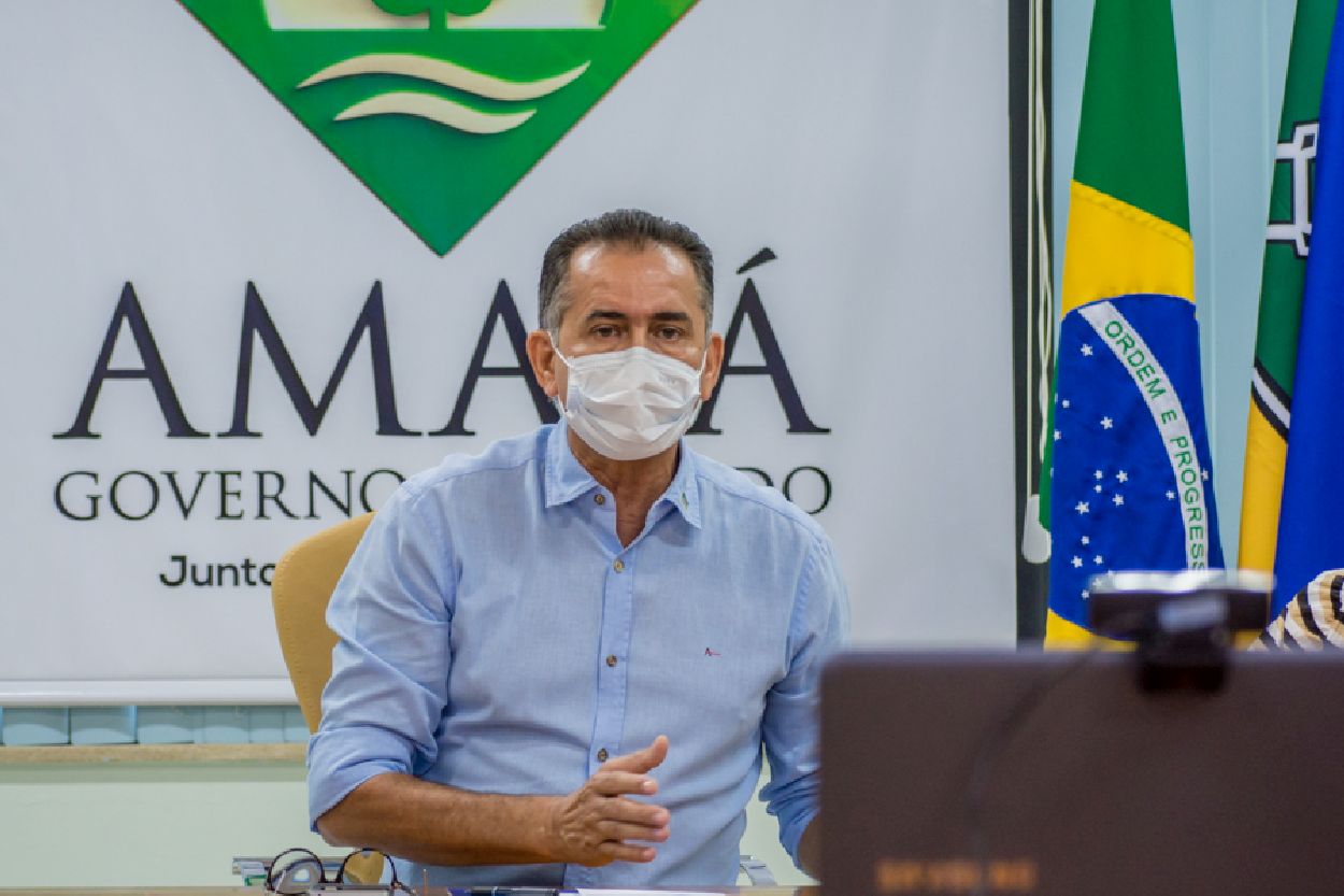 Governador do Amapá, Waldez Góes, participou da videoconferência e apresentou ações do Estado.