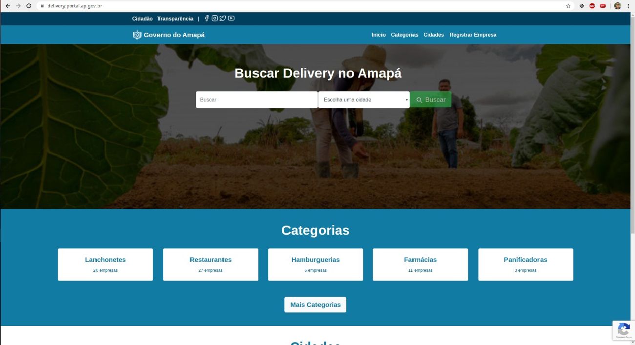 No portal, o consumidor pode consultar o cardápio, horário de atendimento, telefone e endereço de cada empreendimento.