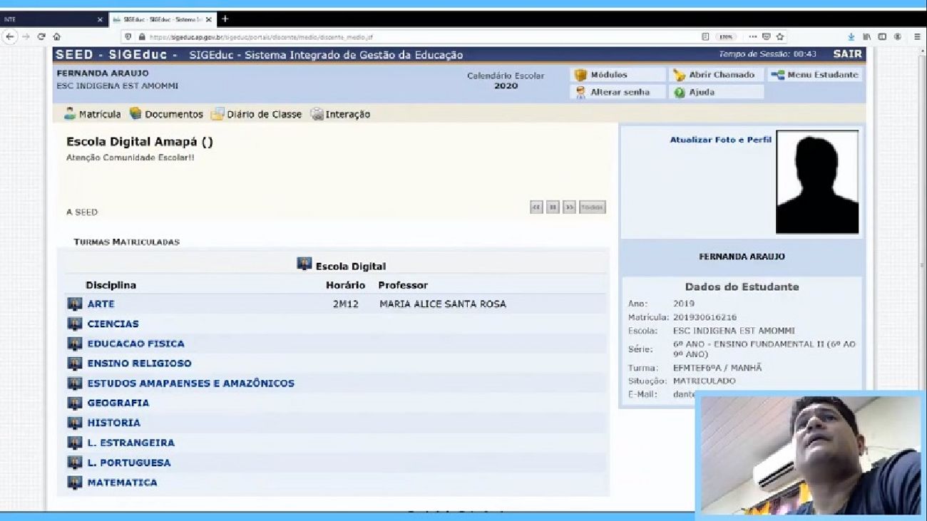 A ferramenta do Escola Virtual (EVIRTUAL) é uma área que será acessada pelo professor para gerir uma turma.