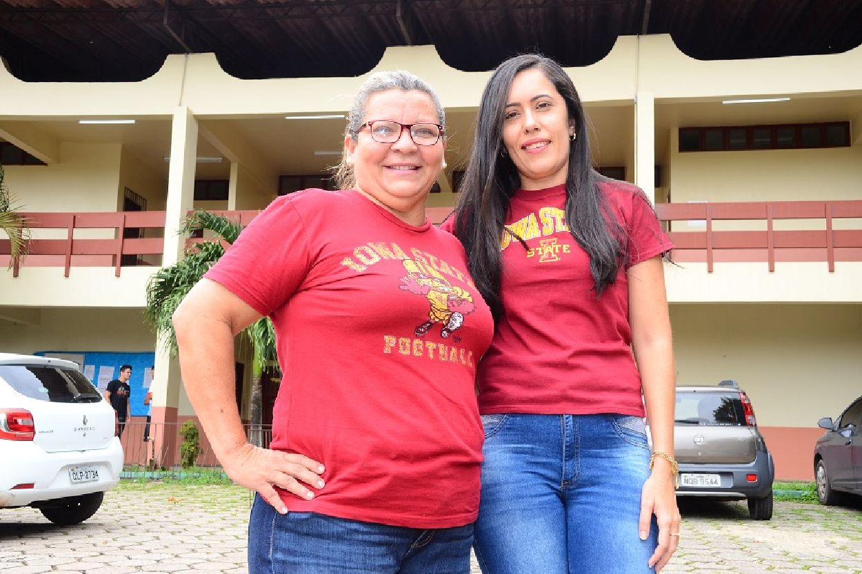 As educadoras Maria Lourdes Souza e Maria Izabel Monteiro, professoras da rede de ensino do Estado.