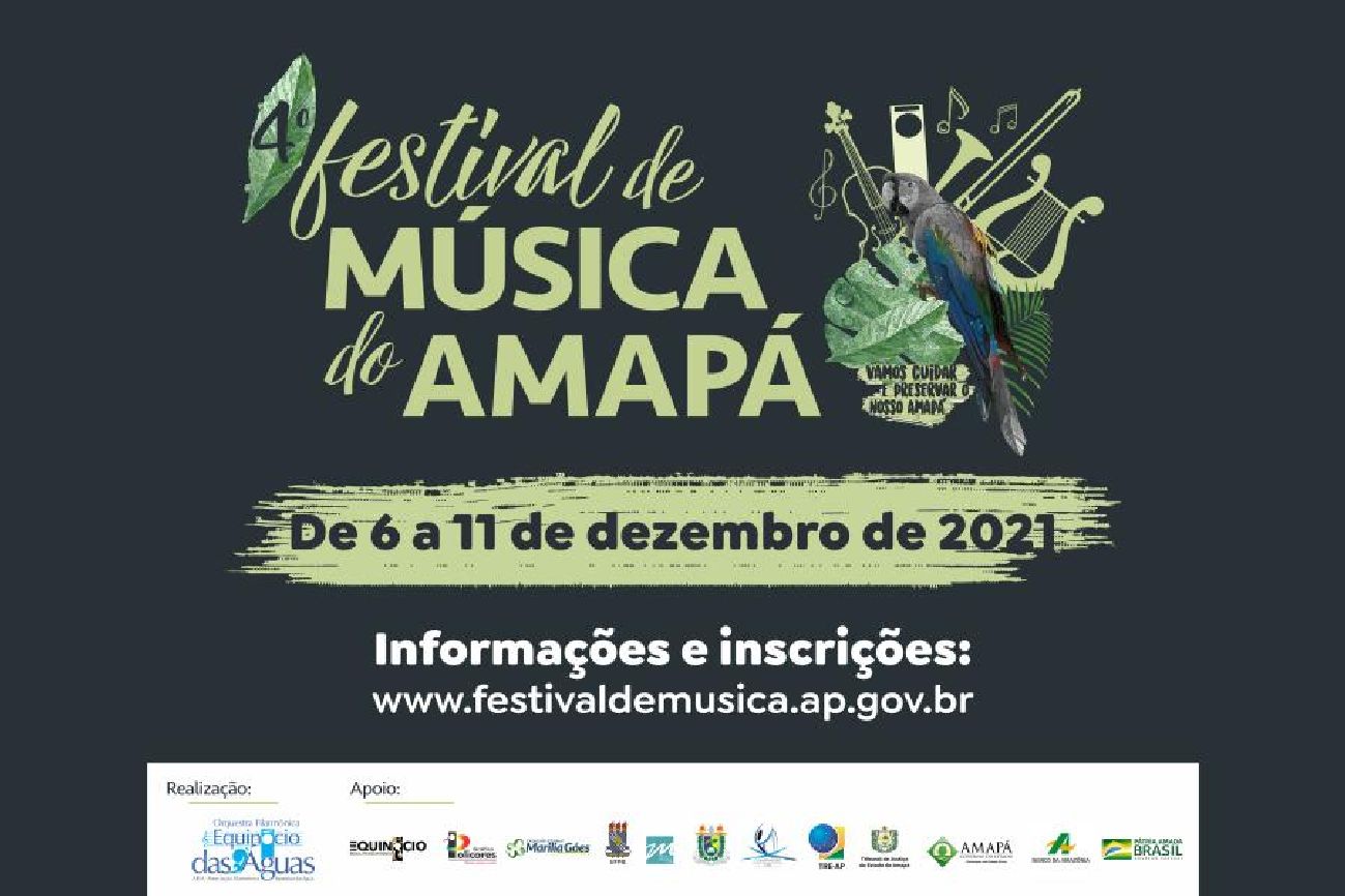 O festival é realizado pela Associação Filarmônica Equinócio das Águas de 06 a 11 de dezembro, em Macapá, e conta com apoio do governo do Estado.