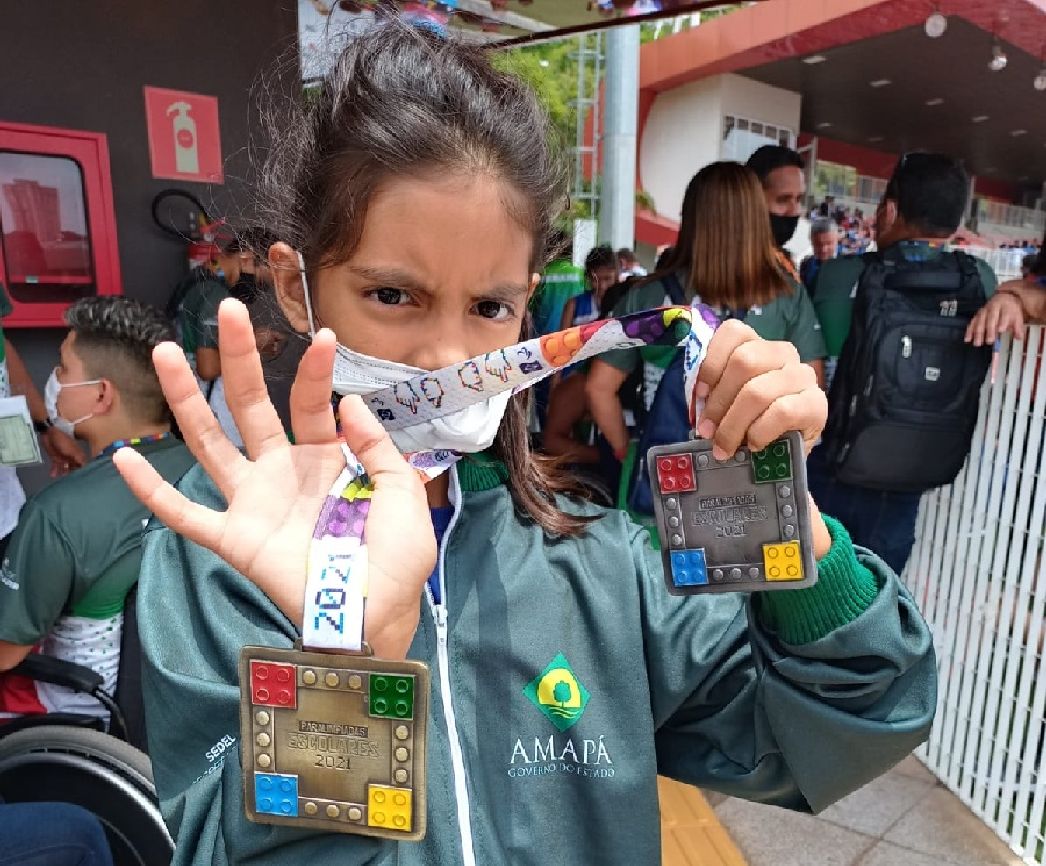 A amapaense Rayssa Figueiredo foi destaque com a medalha de ouro na corrida de 60m e prata no arremesso de peso.