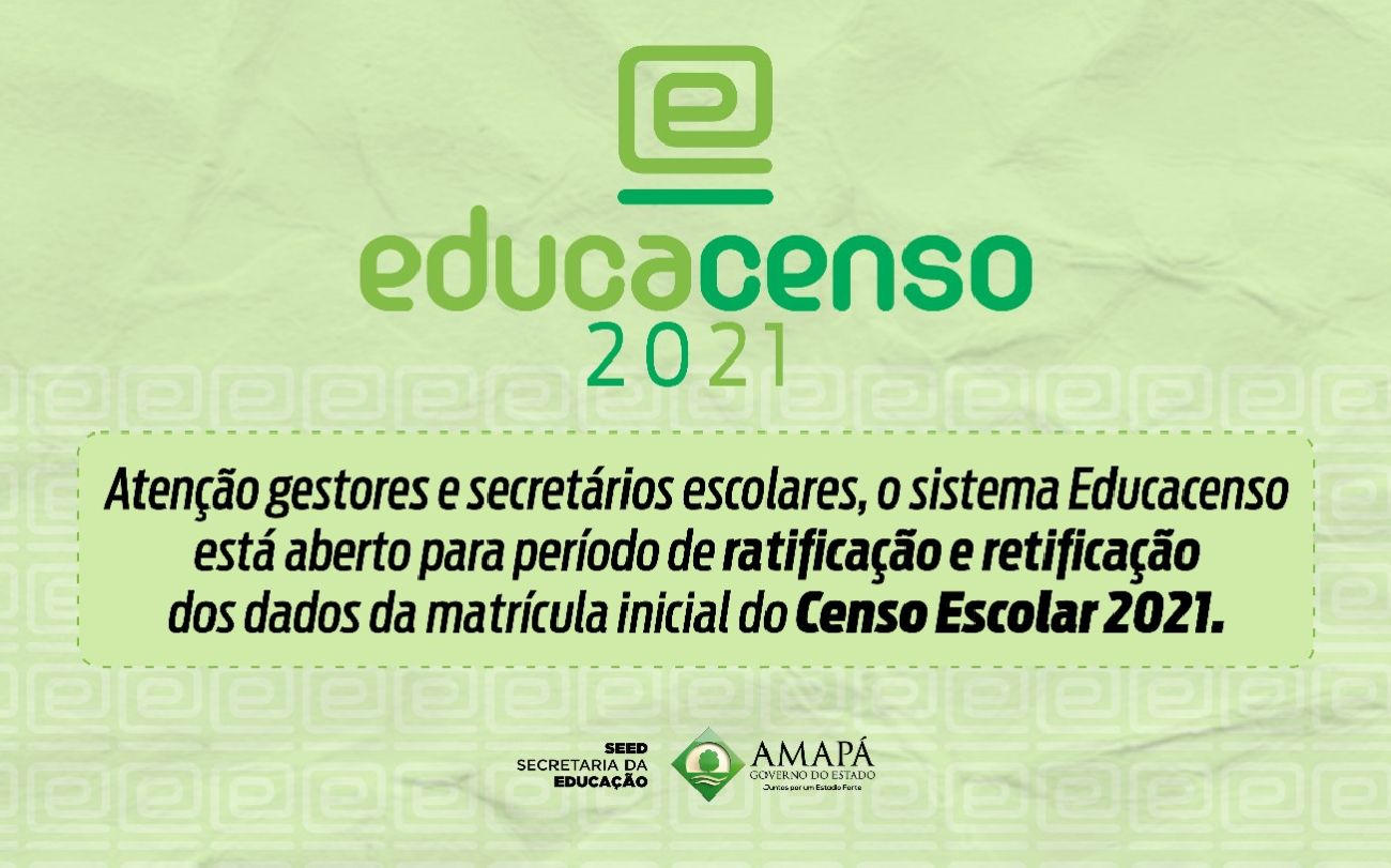 O Censo Escolar 2021 abrange as diferentes etapas e modalidades da educação básica.