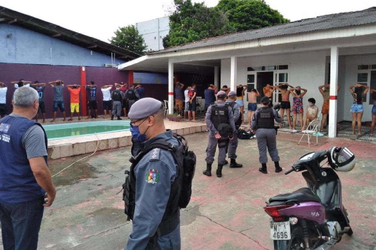 A força-tarefa interrompeu duas festas clandestinas no domingo, 28. Uma delas com cerca de 60 jovens no centro de Macapá durante a madrugada.