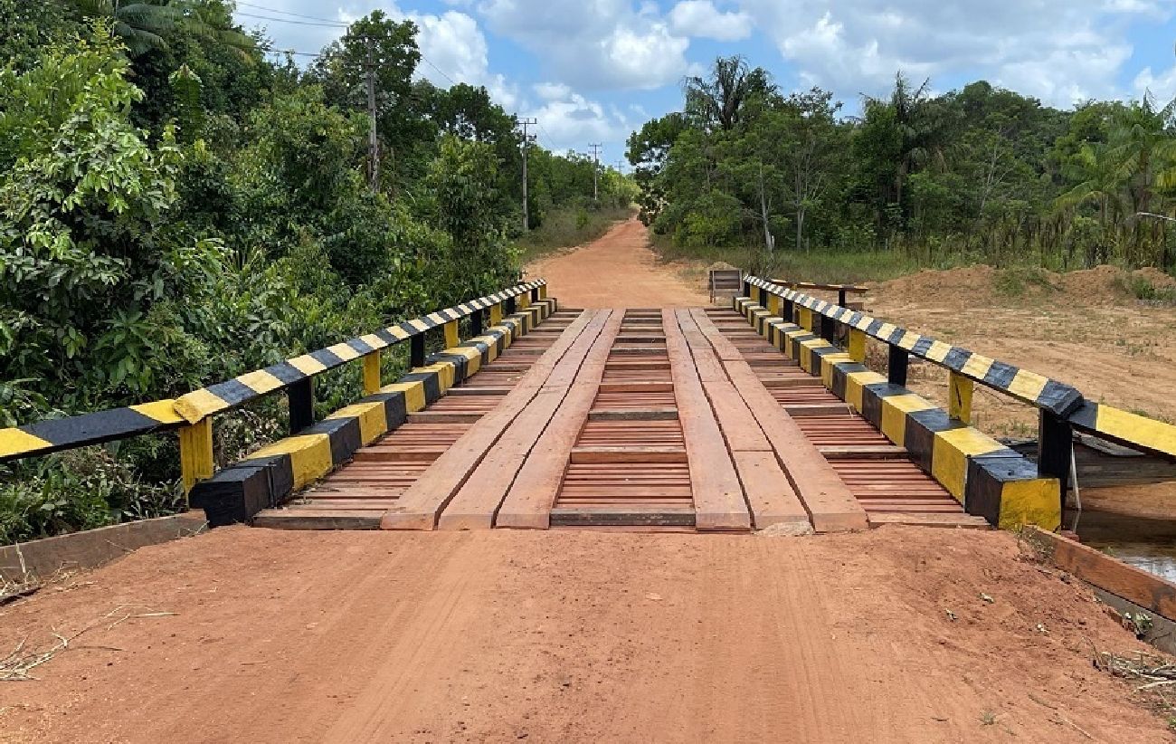 Ponte de São Joaquim do Pacuí está localizada na Rodovia AP-070, que também está em obras