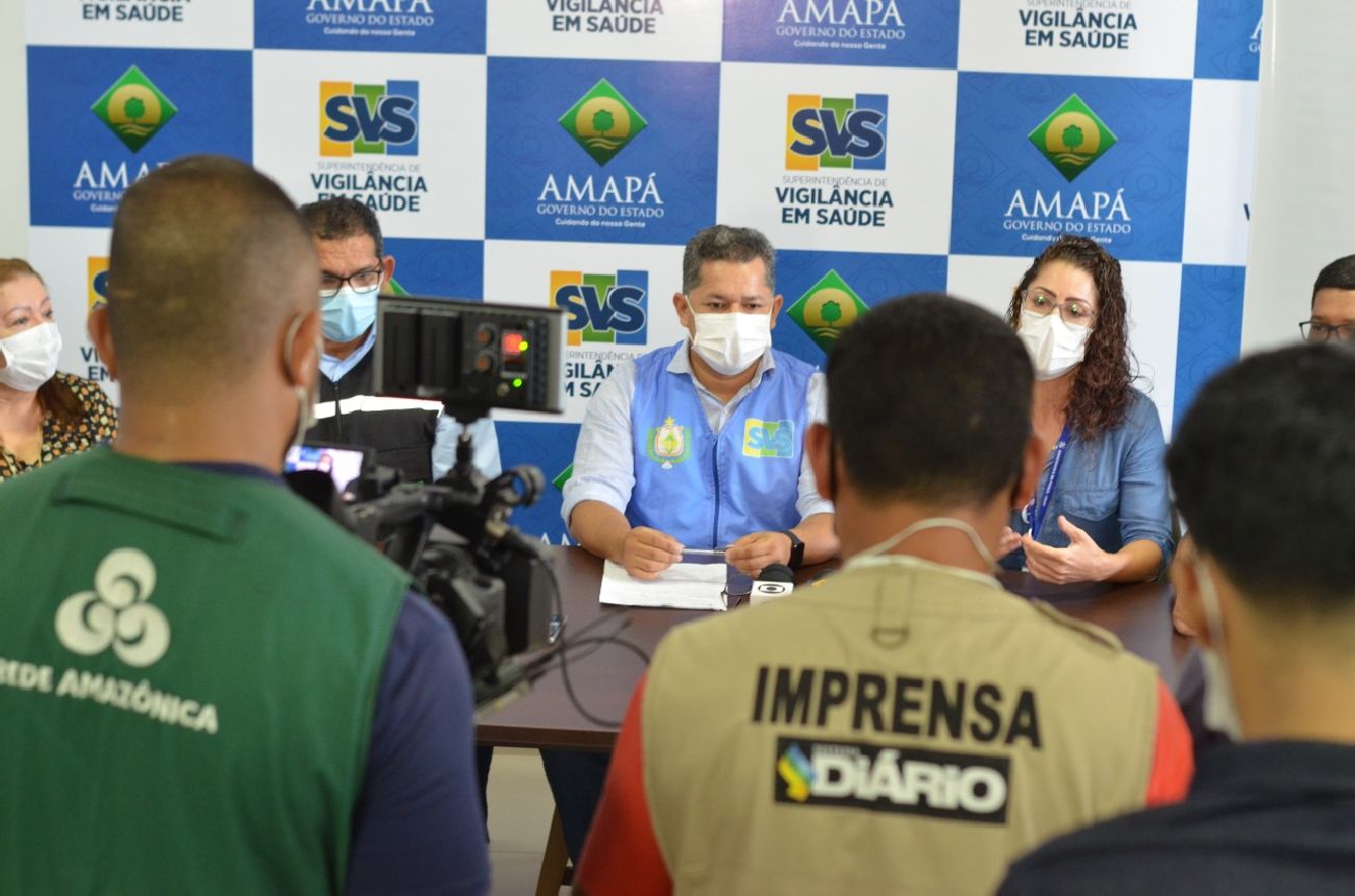 A coletiva ocorreu na SVS e reuniu órgãos da Sala de Situação