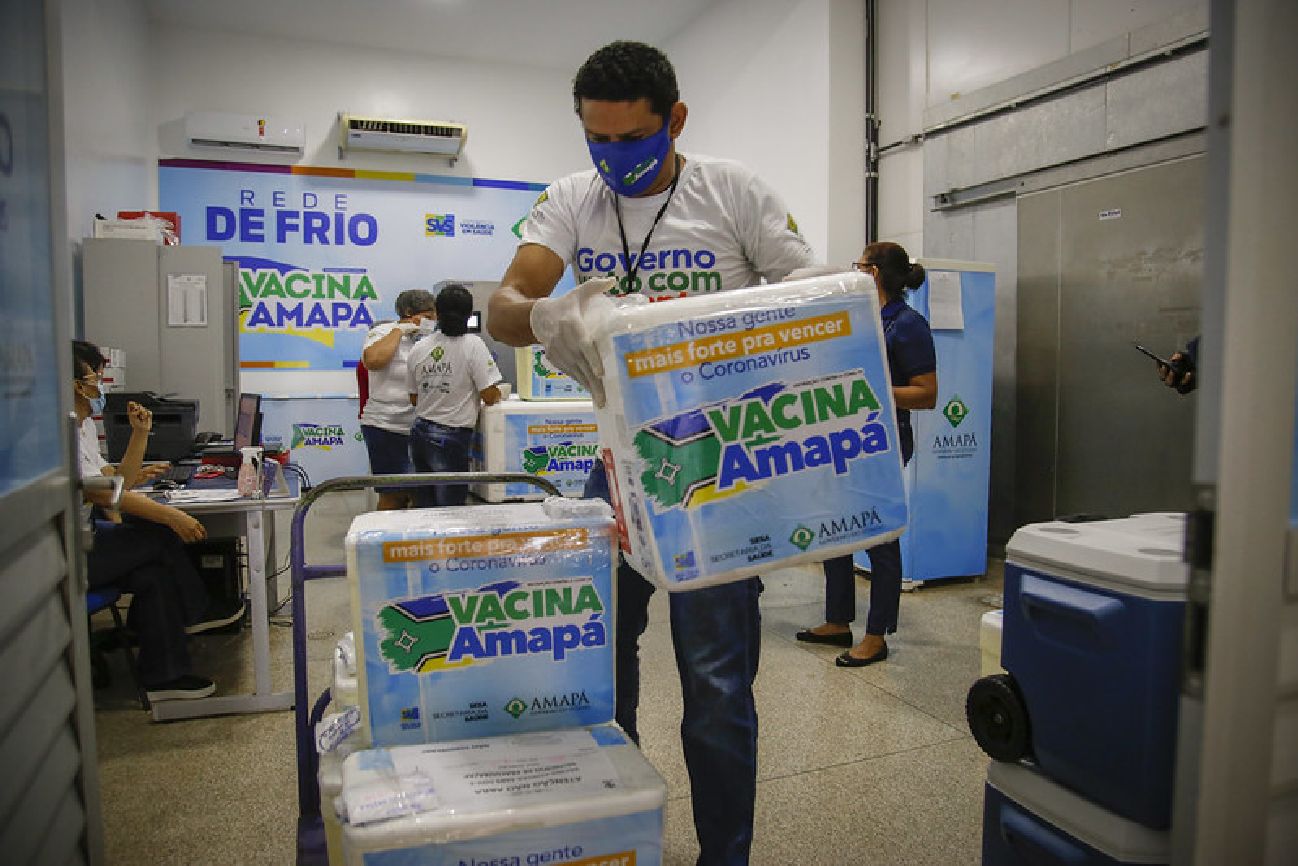 13 municípios receberão suas doses nesta sexta-feira. Oiapoque, Laranjal e Vitória do Jari no sábado.