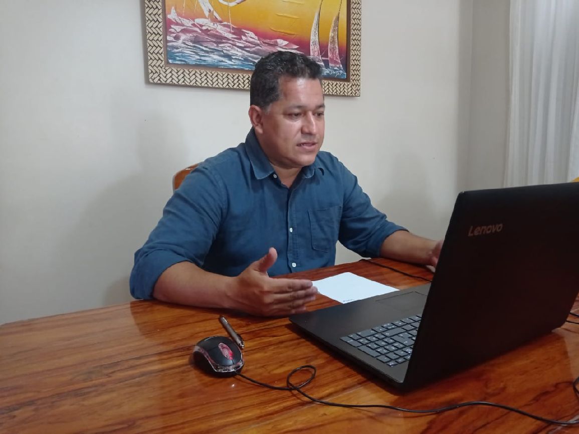 O superintendente Dorinaldo Malafaia apresentou o projeto Centro Binacional de Vigilância e Respostas Epidemiológicas Transfronteiriças