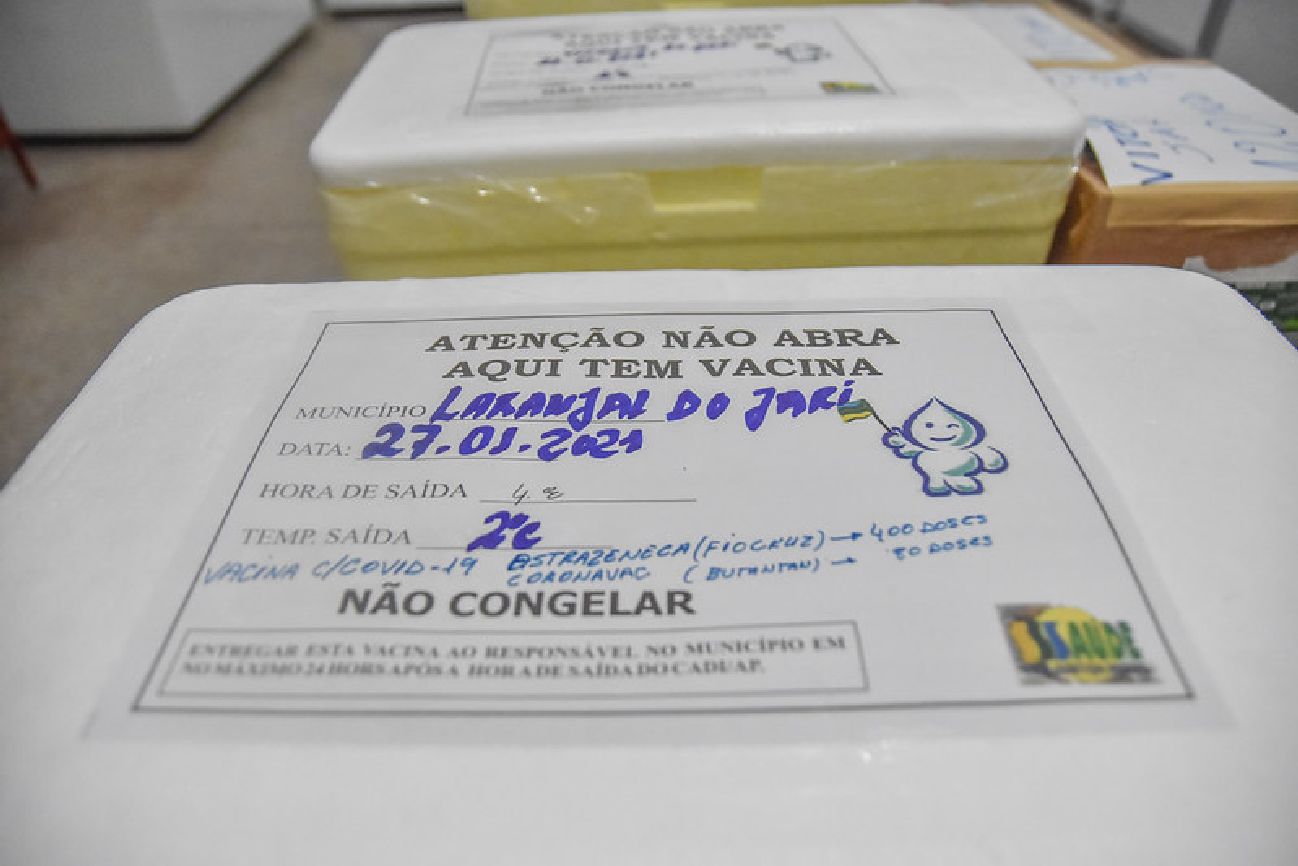 Vacinas foram distribuídas para todos os municípios.