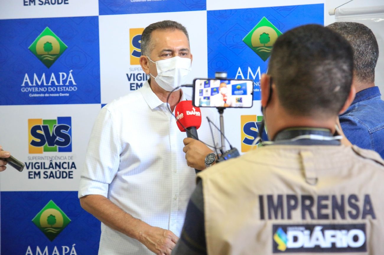 Governador Waldez em entrevista coletiva anuncia mais vacinas para o Amapá