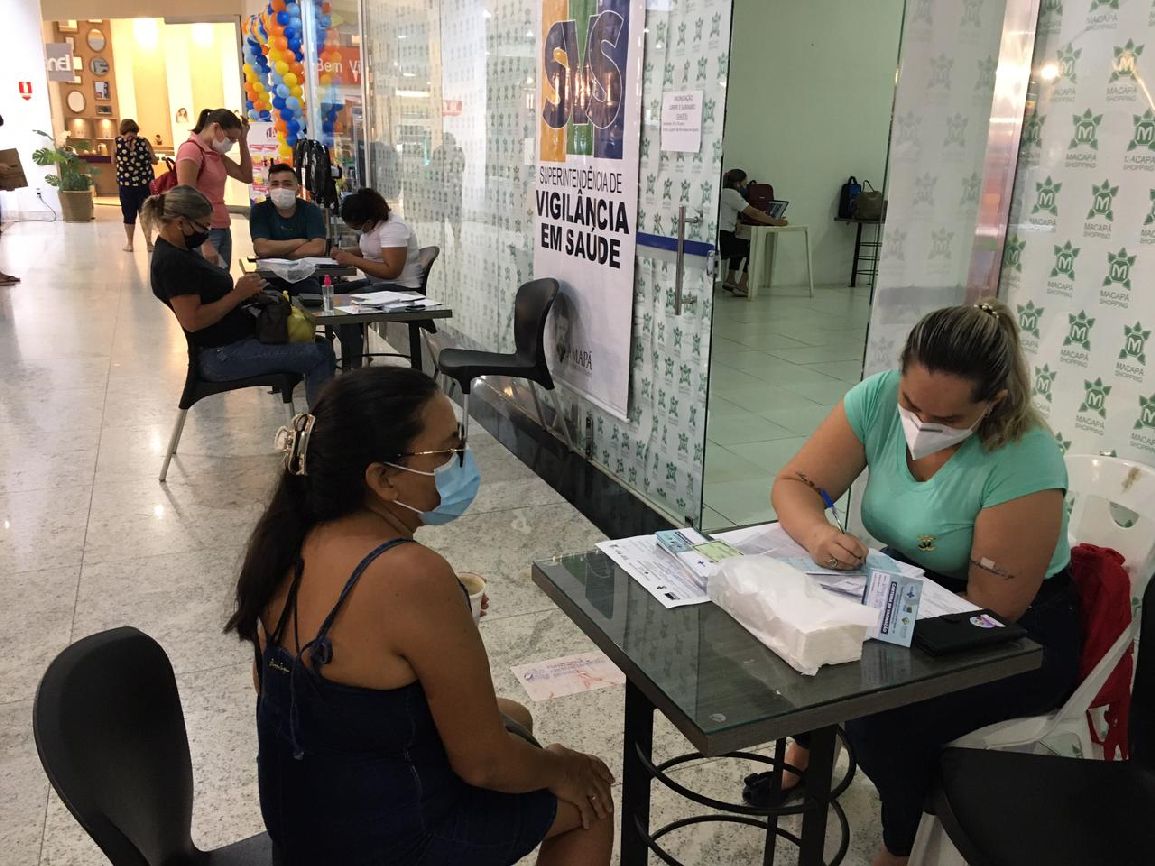 Na terça-feira e quarta-feira as vacinas estarão disponíveis no andar L2 do Macapá Shopping