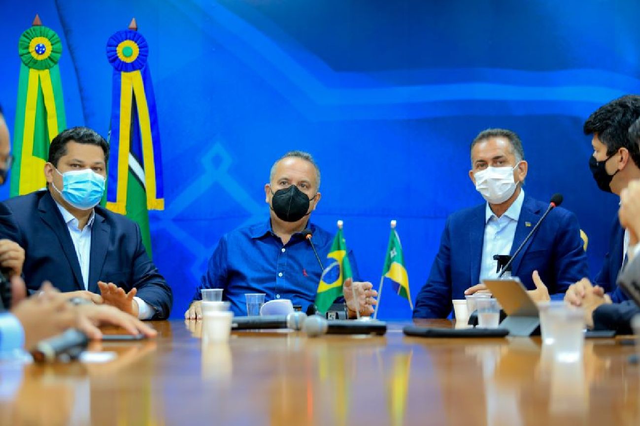 Governador Waldez Góes reuniu com ministro de Desenvolvimento Regional, Rogério Marinho, presidente do BNDES, Gustavo Montezano, e senador Davi Alcolumbre.