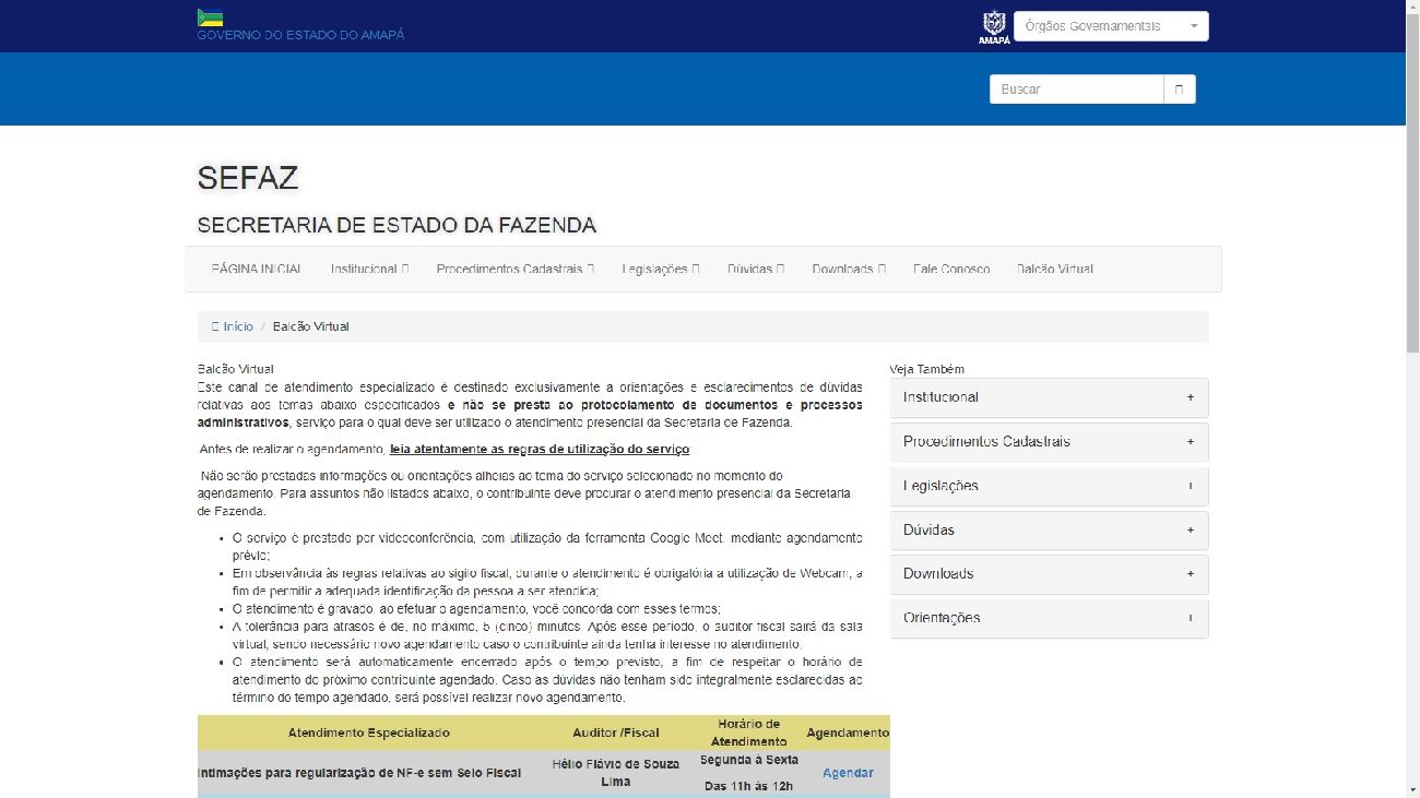 A empresa que tiver recebido o alerta de inconsistência e desejar dirimir dúvidas relativas à notificação, poderá agendar atendimento com o auditor-fiscal responsável por meio do Balcão Virtual, serviço disponível na página principal da Sefaz