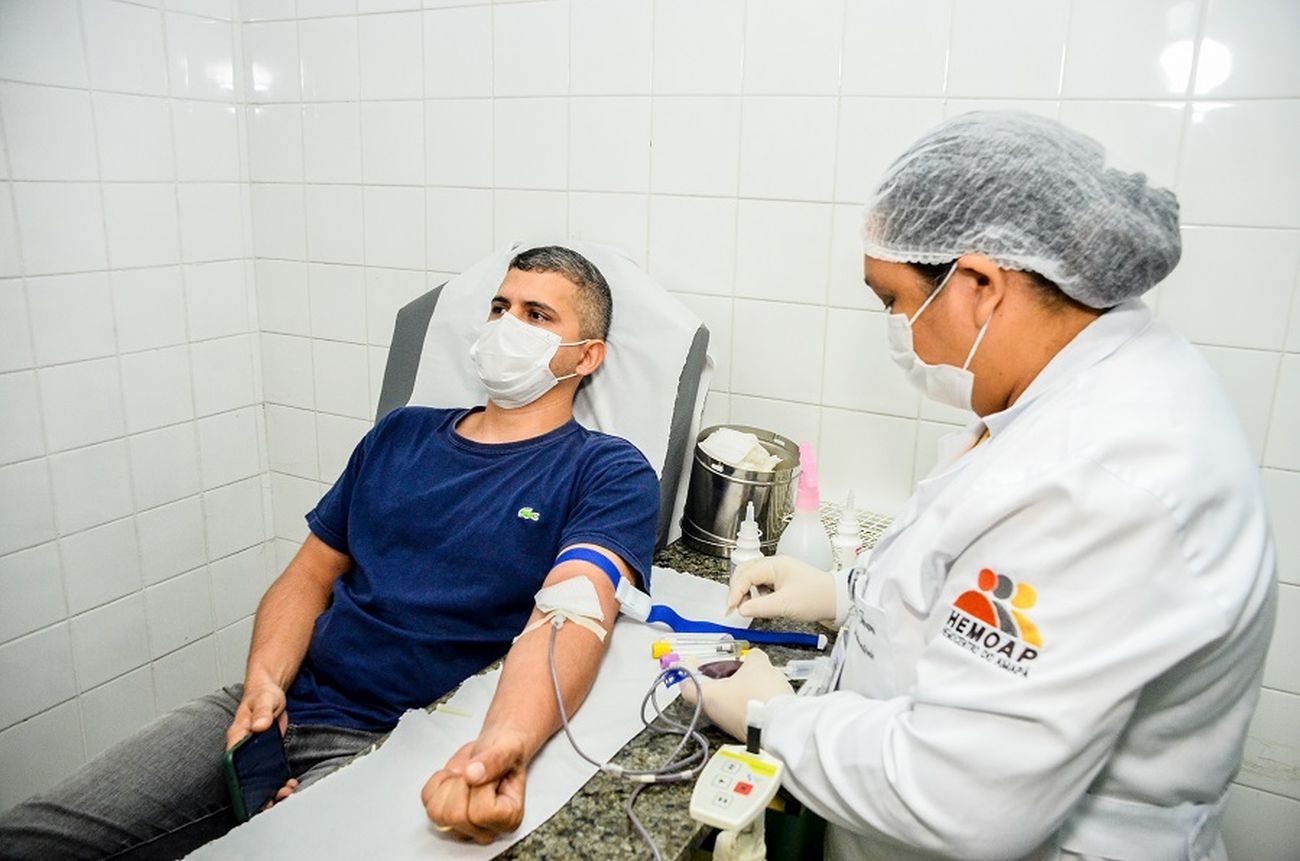 No Hemoap, a média diária de doadores voluntários aptos é de 54 pessoas.