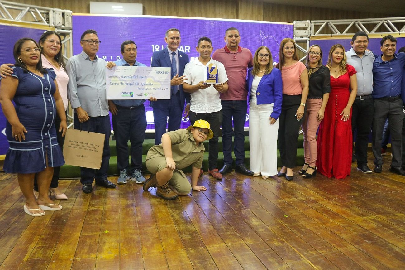 Escola Municipal Rio Ariramba, de Mazagão, conquistou o 1º lugar geral no Prêmio Criança Alfabetizada.