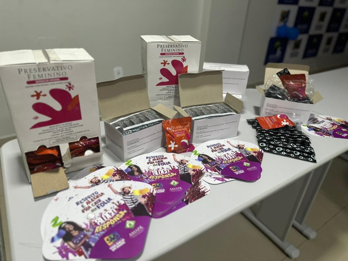 São 500 mil preservativos masculinos e 120 mil femininos