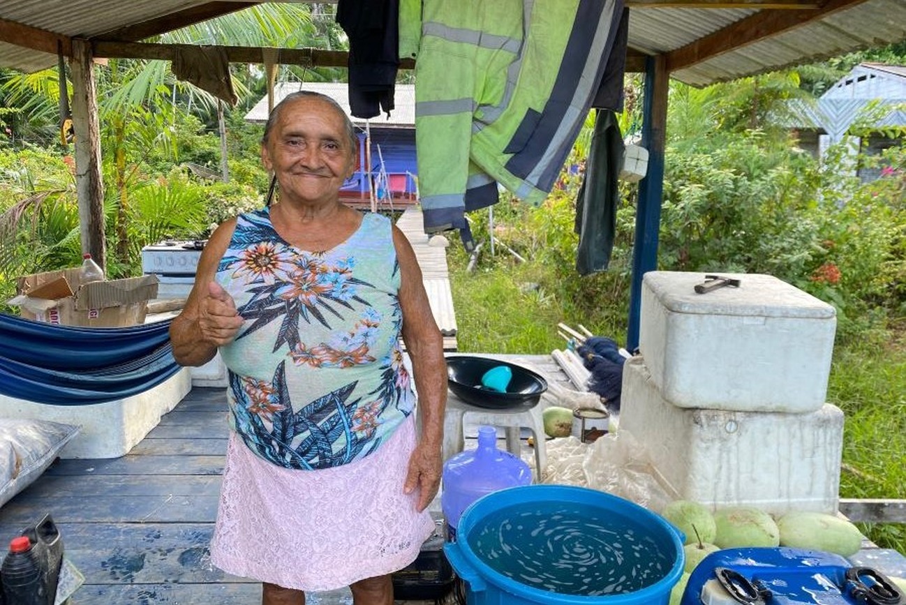 Luíza faz parte das mais de 2 mil famílias alcançadas pela distribuição de água