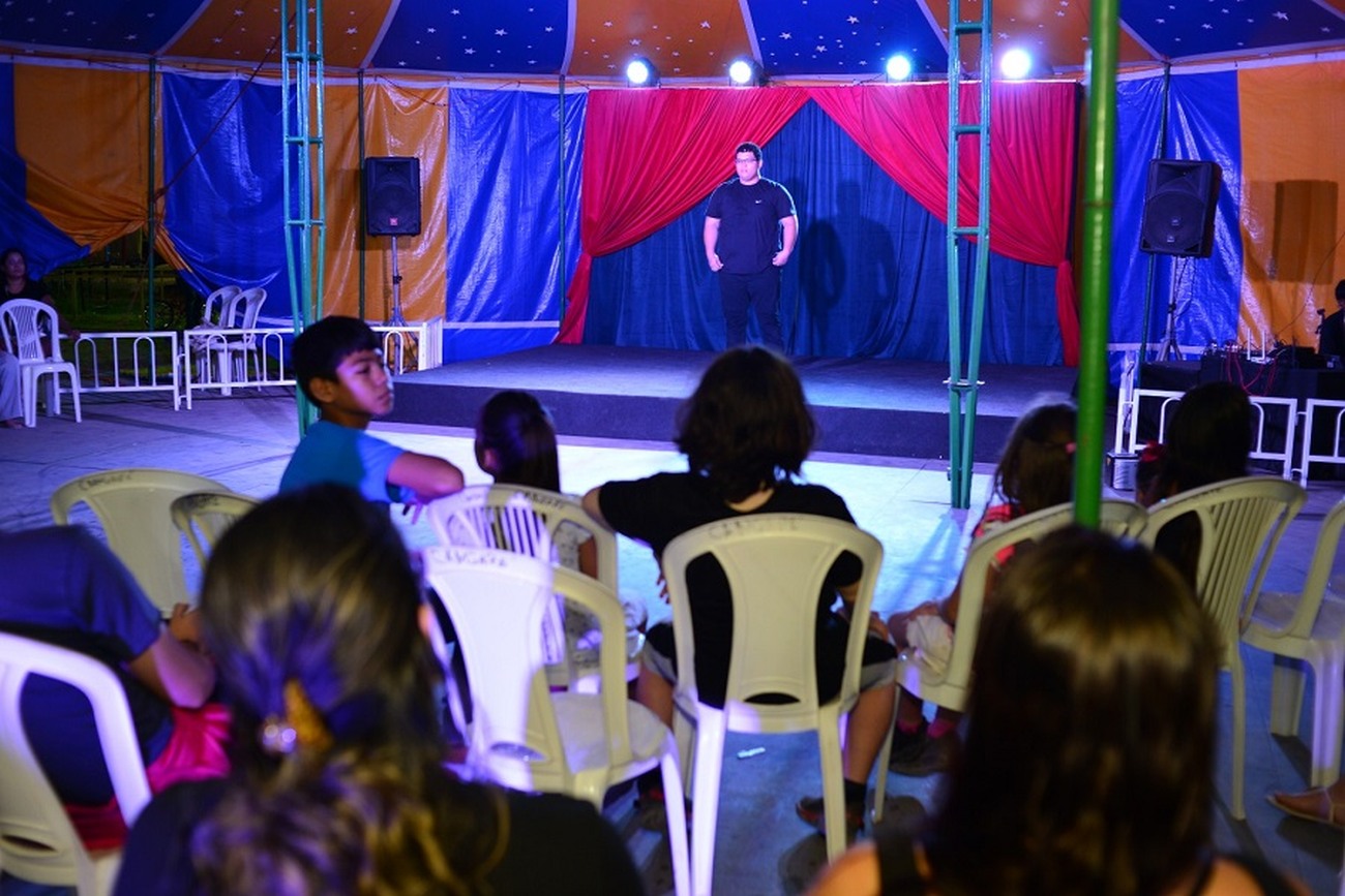 O circo é uma das atrações mais procuradas pelas famílias que visitam o Parque de Exposições da Fazendinha