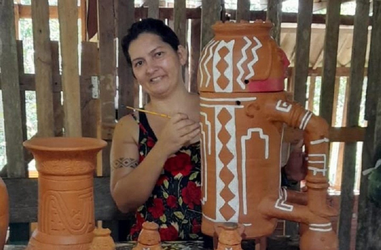 A artesão Ezequiele Lima tem boas expectativas de vendas