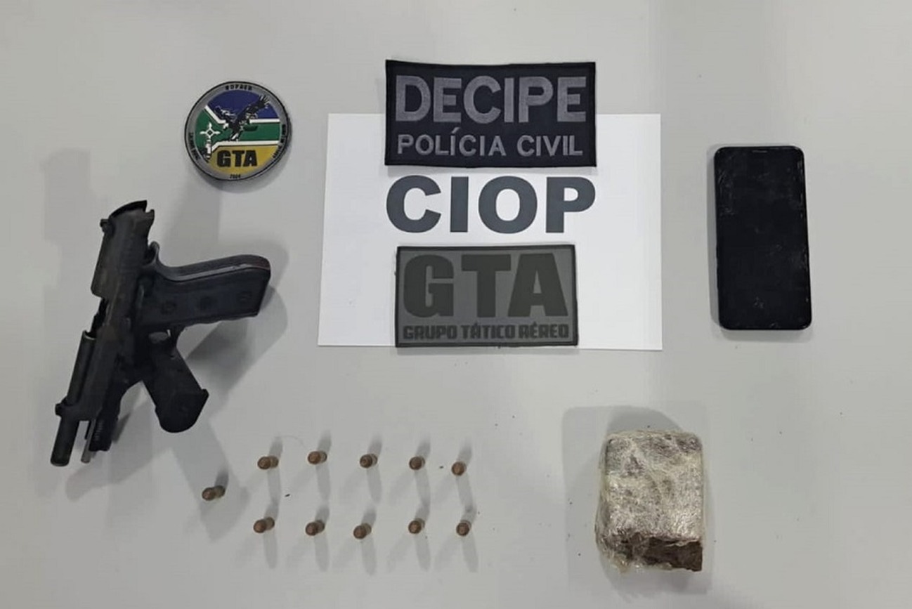 Forças de segurança do Amapá conseguiram prender um foragido e tirar de circulação arma, munições e droga