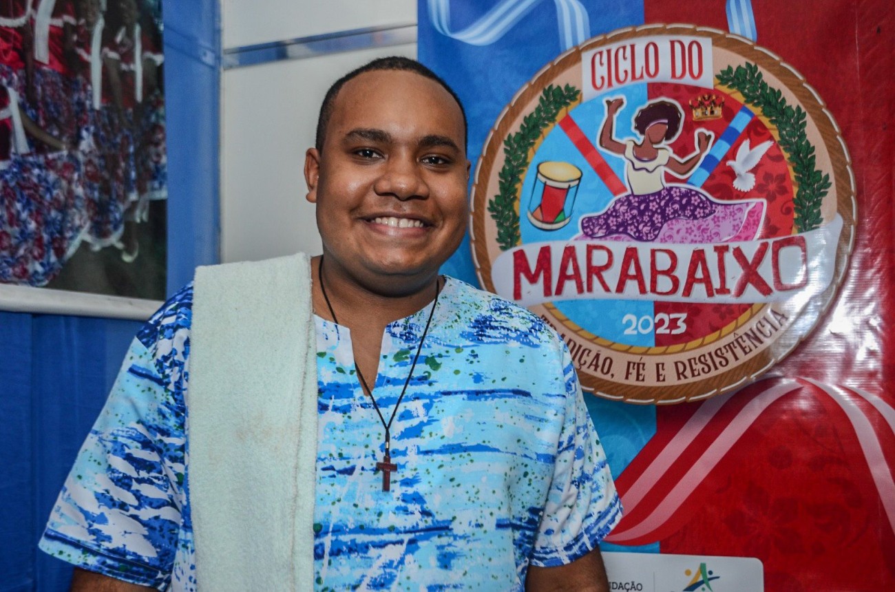 Fábio Souza é neto do Raimundo dos Santos Souza, o mestre Sacaca, um dos precursores da cultura afro-amapaense