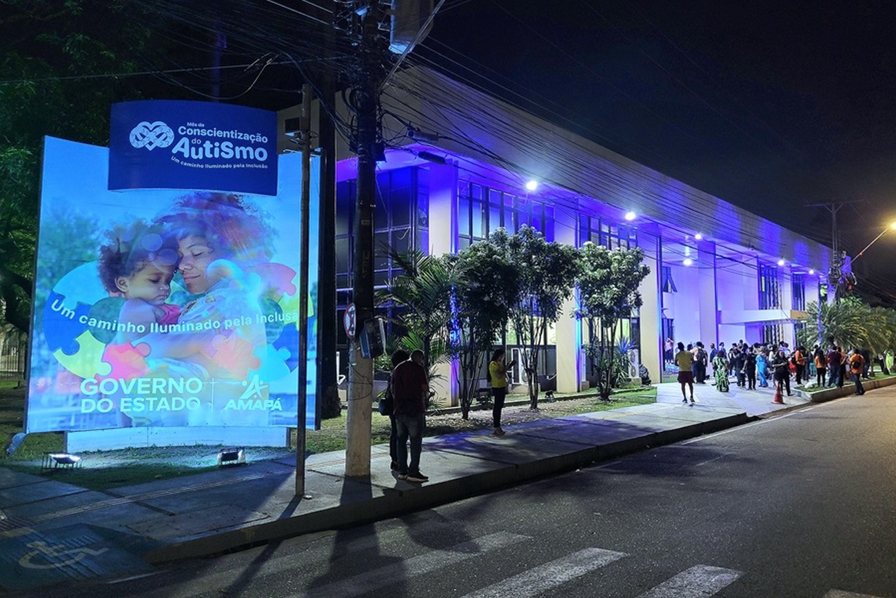 Sede do Governo do Amapá, Palácio do Setentrião ficará iluminado de azul neste mês de abril