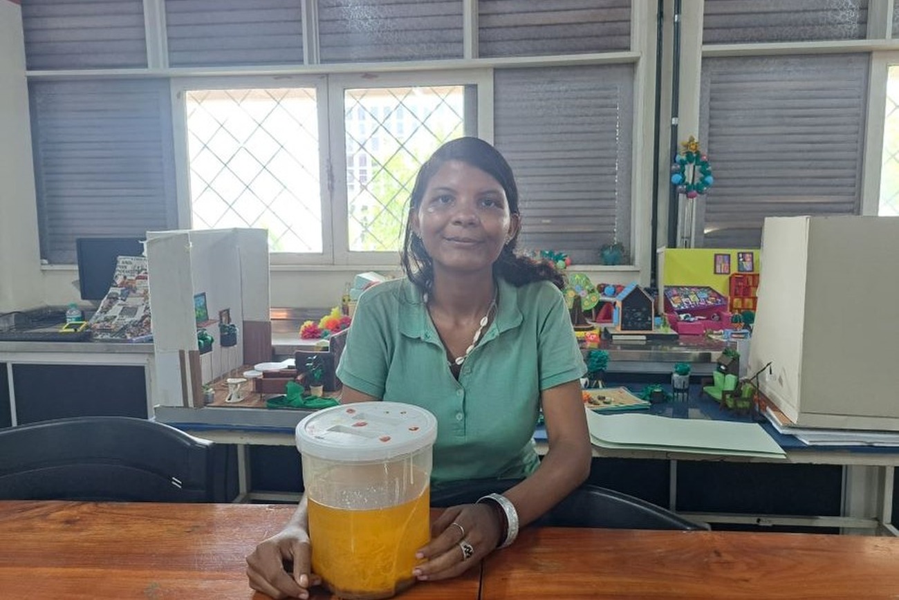 O projeto de extensão da aluna do curso de Tecnologia em Design se encontra na fase de coleta das matérias-primas