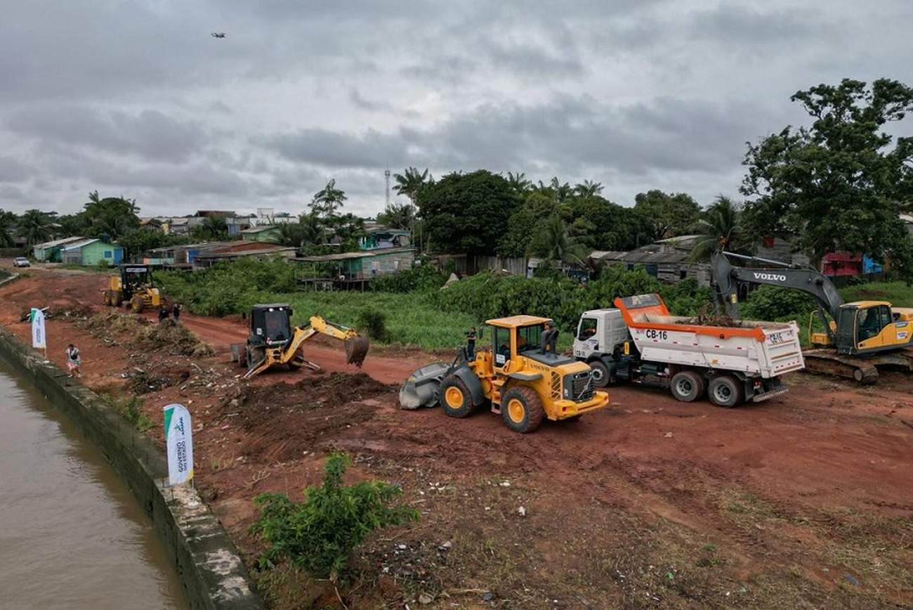 As obras do complexo da orla do Aturiá iniciaram nesta quinta-feira, 15