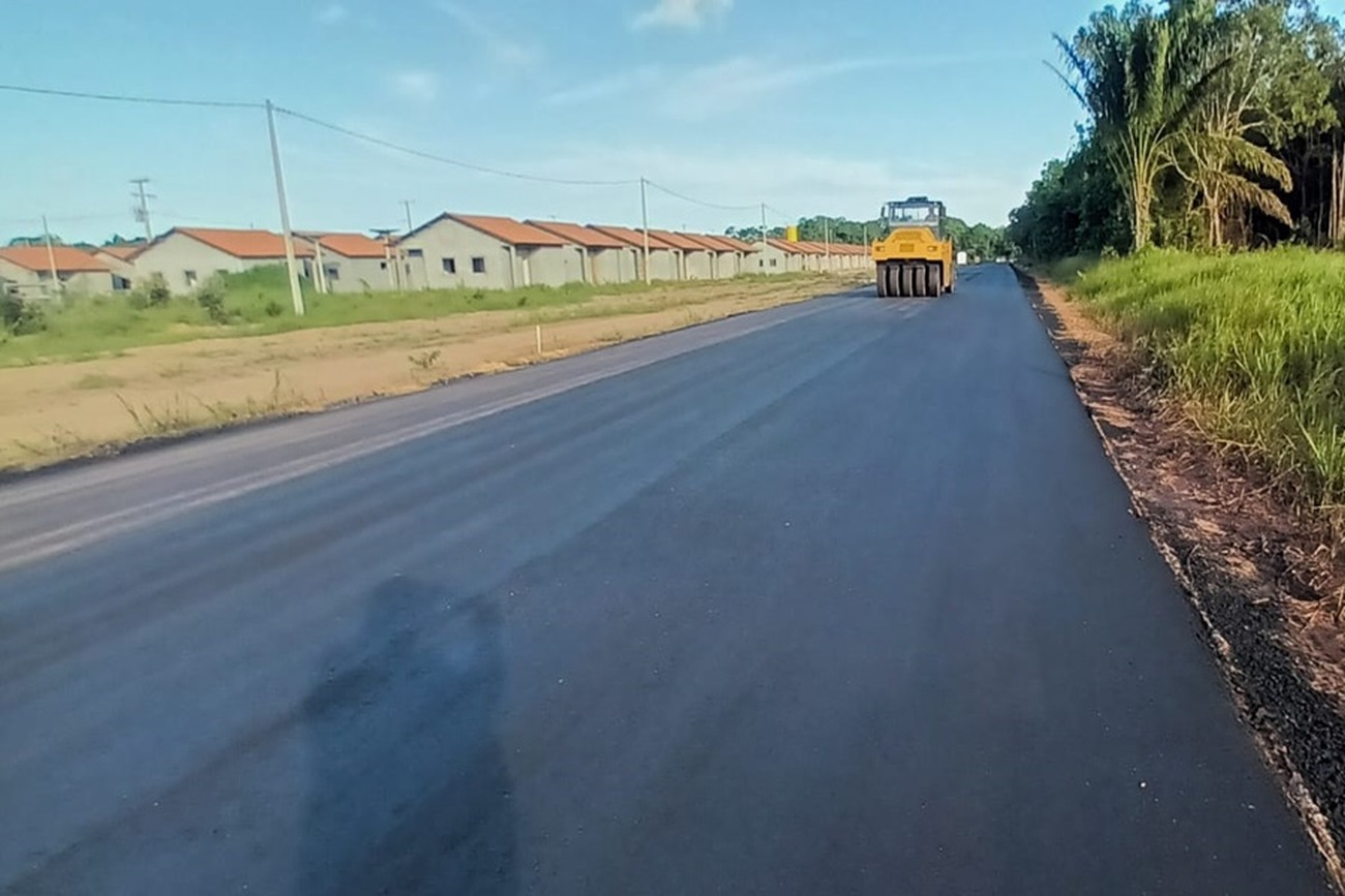 Ao todo, o município já recebeu cerca de 5 quilometros de asfalto