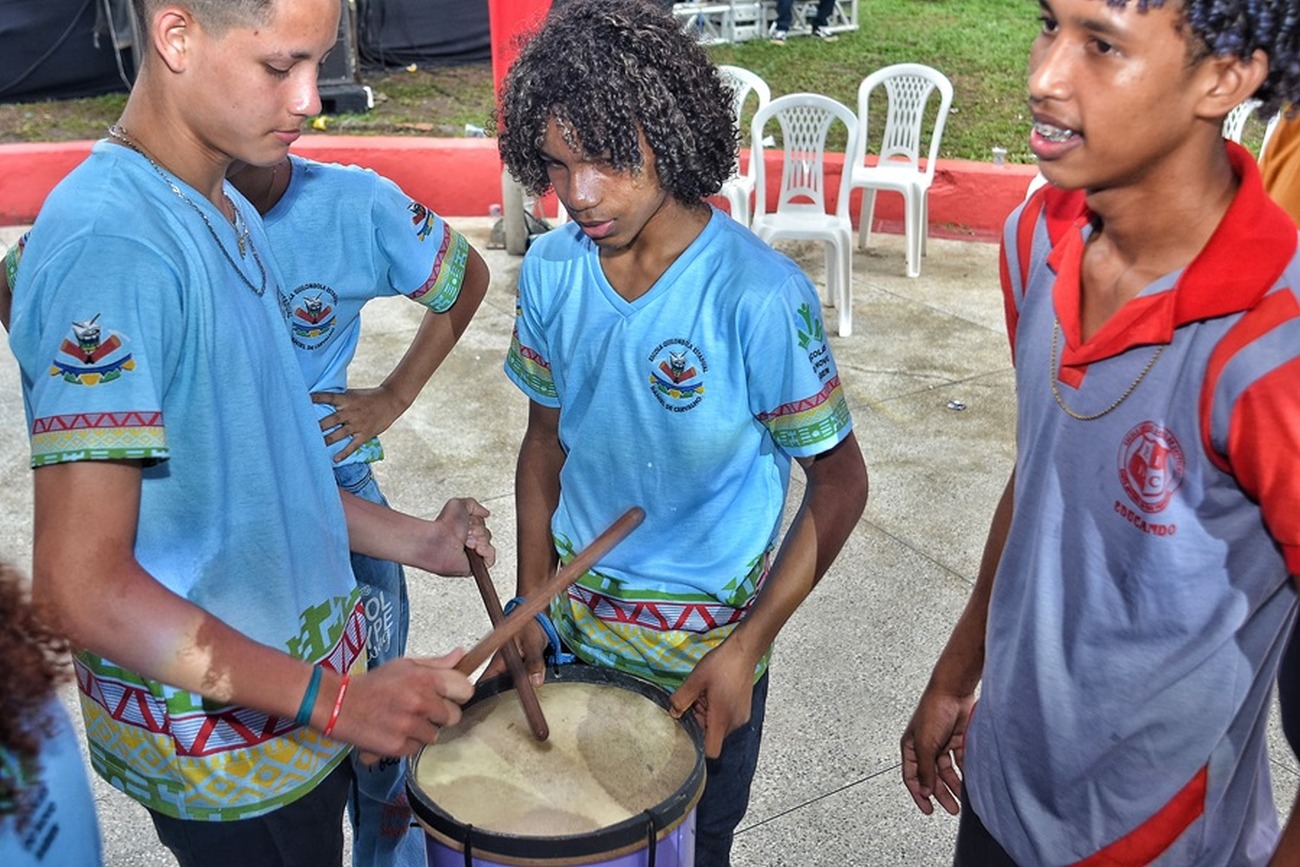 Foi exibido o documentário 'Marabaixo, Resistência e Fé', que integra a política pública afirmativa de valorização da cultura afro nas escolas