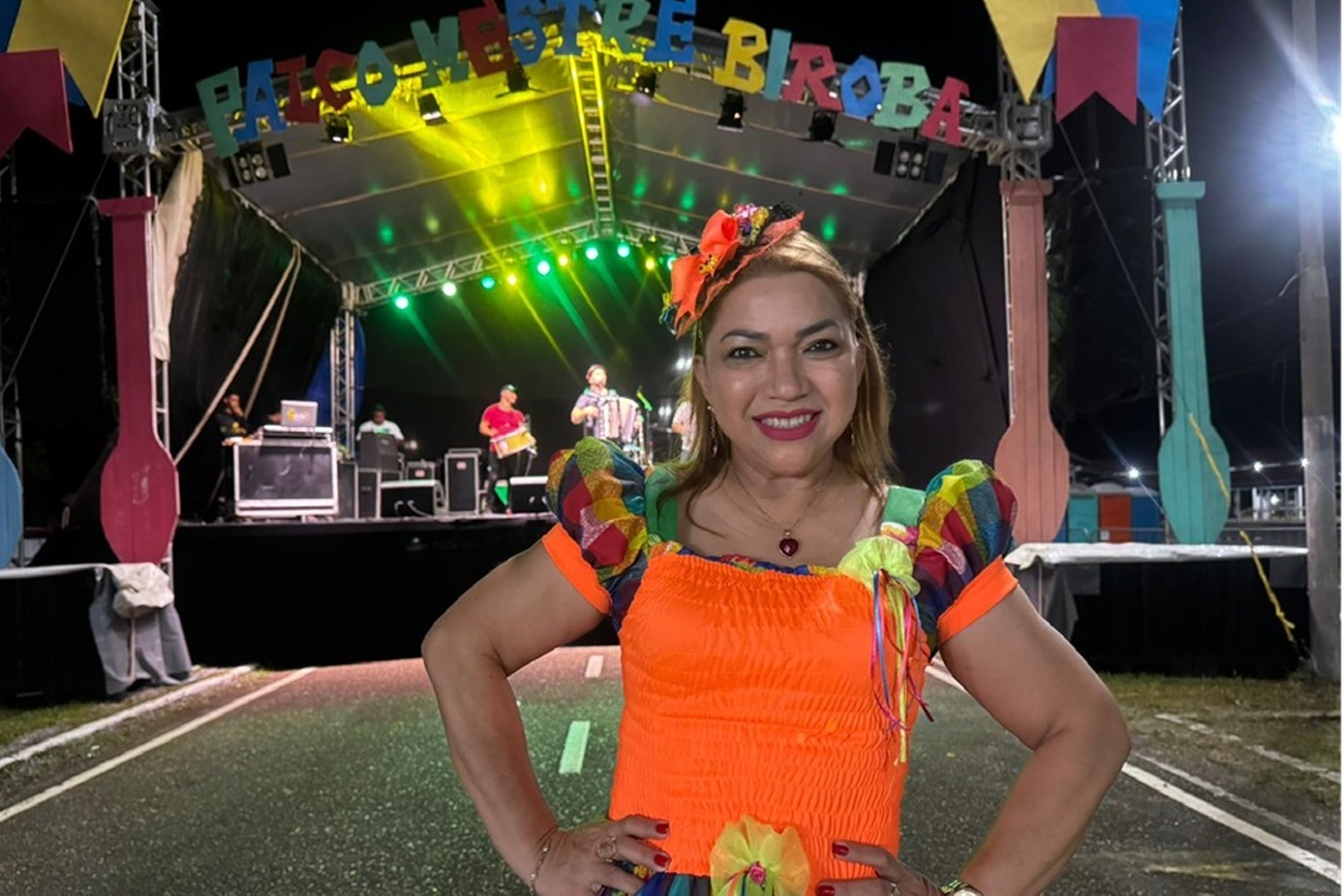 Nice Rachide voltou no tempo, enquanto se divertia nos shows apresentados no palco Biroba