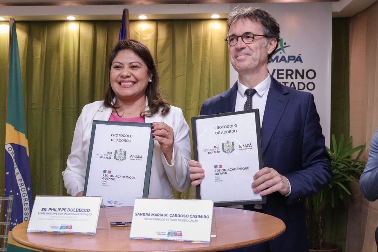 No acordo, as escolas do Amapá e da Guiana serão contempladas com projetos de intercâmbio, formação e pesquisa